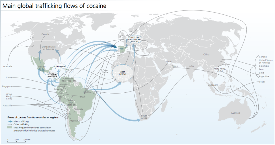 UNODC, responses to annual report questionnaire and individual drug seizure database