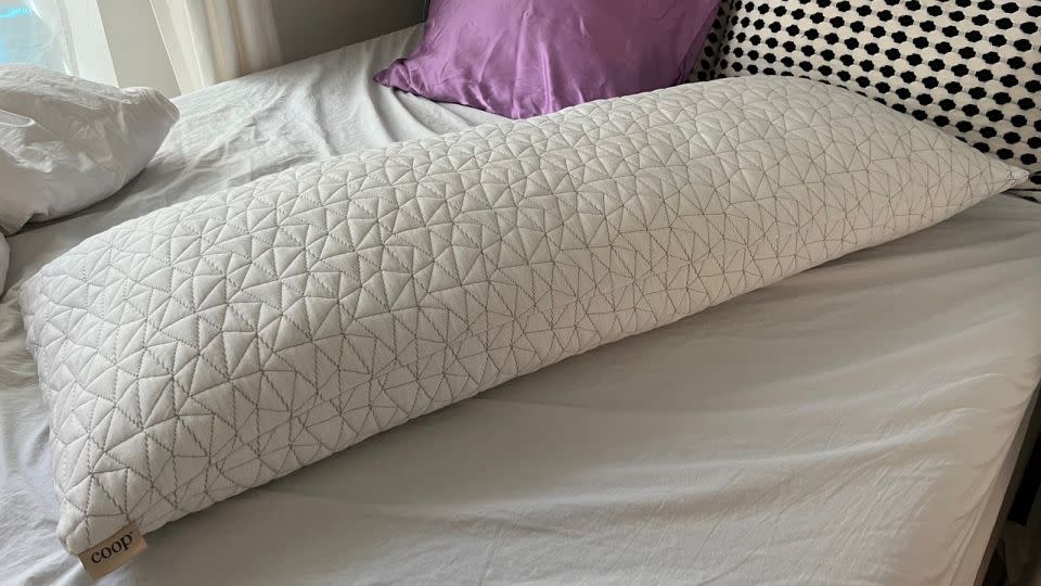 Unlike some similar body pillows, Coop Home Goods' The Original Body Pillow is adjustable to fit your body's proportions - Jamie Ueda/CNN Underscored