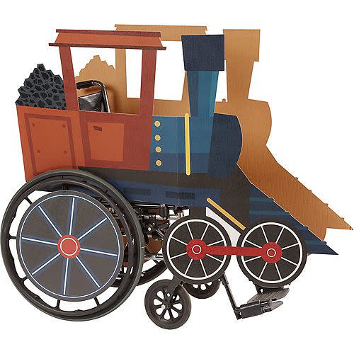 <p><strong>Party City</strong></p><p>partycity.com</p><p><strong>$44.99</strong></p><p><a href="https://www.partycity.com/child-wheelchair-steam-train-costume-881984.html" rel="nofollow noopener" target="_blank" data-ylk="slk:Shop Now;elm:context_link;itc:0;sec:content-canvas" class="link ">Shop Now</a></p><p>Choo-choo! With this wheelchair cover, they'll look like they're in an antique steam train. You just have to get the <a href="https://www.amazon.com/Fun-World-Costumes-Engineer-Toddler/dp/B000WK8V9A/?tag=syn-yahoo-20&ascsubtag=%5Bartid%7C10055.g.33632924%5Bsrc%7Cyahoo-us" rel="nofollow noopener" target="_blank" data-ylk="slk:conductor's outfit;elm:context_link;itc:0;sec:content-canvas" class="link ">conductor's outfit</a> to go with it.</p>