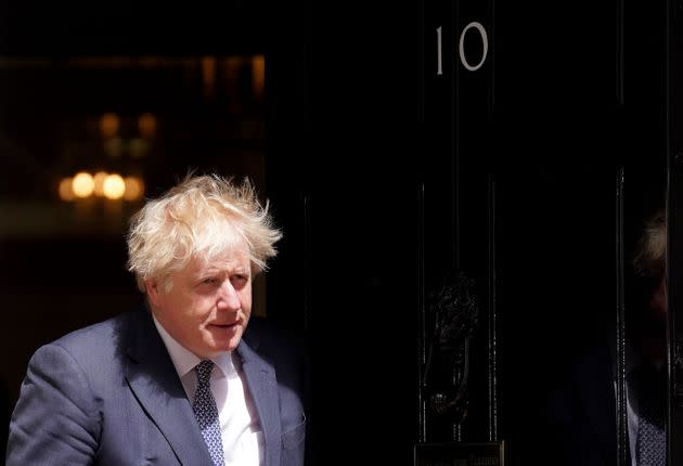 Prime Minister Boris Johnson before welcoming the Emir of Qatar, Sheikh Tamim bin Hamad Al Thani to 10 Downing Street. (Photo: Stefan Rousseau via PA Wire/PA Images)