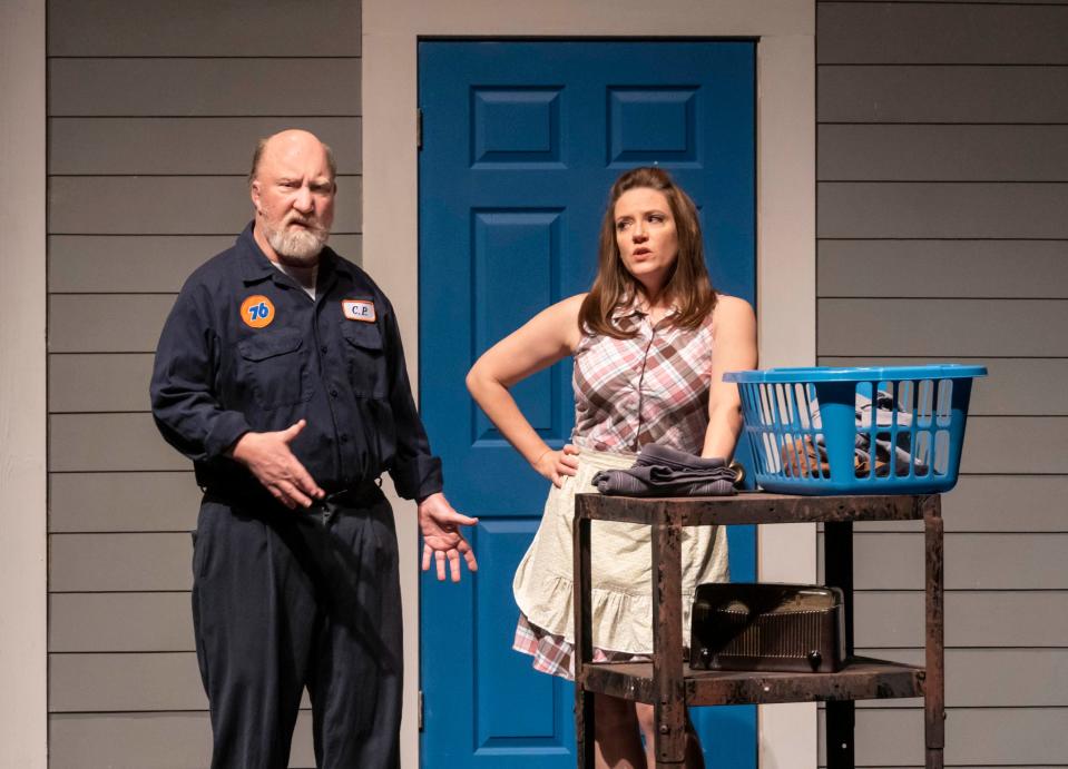 Wescott Youngson and Melissa Grantham in Theatre Tuscaloosa's production of "Best of Enemies," running Feb. 17-26 in the Bean-Brown Theatre.