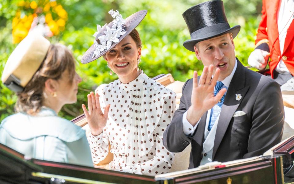 Duke and Duchess of Cambridge arrive for day four of Royal Ascot 
