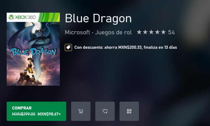 Blue Dragon, RPG de culto, está en menos de $100 pesos para Xbox