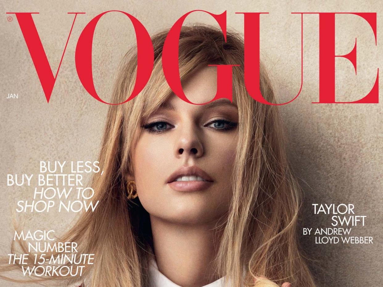 Taylor Swift on cover of British Vogue's January 2020 issue: Vogue/PA Wire