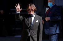 Actor Johnny Depp at the High Court in London