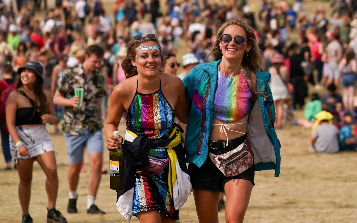 Festival-goers at Latitude in Suffolk - Jacob King /PA