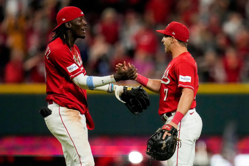 Reds outfielder Spencer Steer said that the Reds' 'infectious style of baseball' is a reflection of the team's identity.