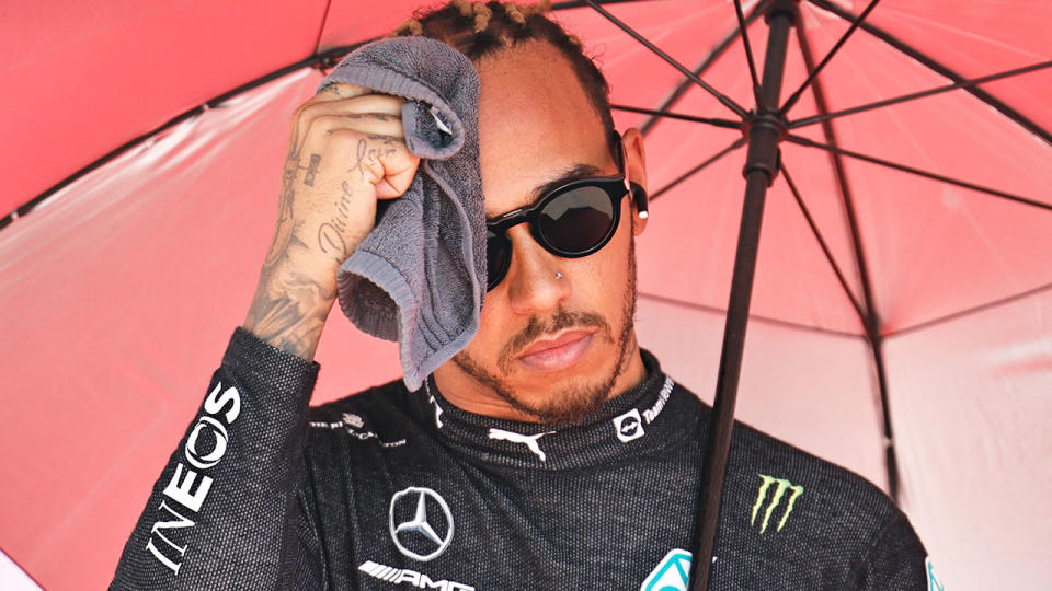 Lewis Hamilton described the Azerbaijan GP as the most painful race of his career. Pic: Getty