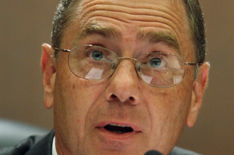 U.S. Rep. Blaine Luetkemeyer (R-MO) gives opening remarks during a congressional hearing at the Thomas Eagleton Federal Courthouse on the sterilization practices at the John Cochran Veterans Hospital in St. Louis on July 13, 2010. Luetkemeyer announced Thursday. UPI/Bill Greenblatt