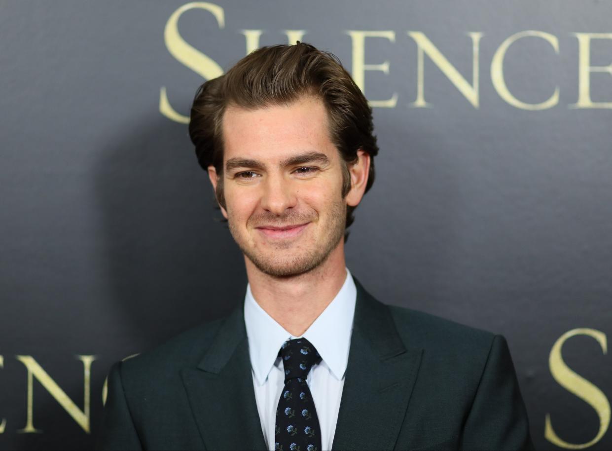 Andrew Garfield attends the premiere of Silence in 2017.