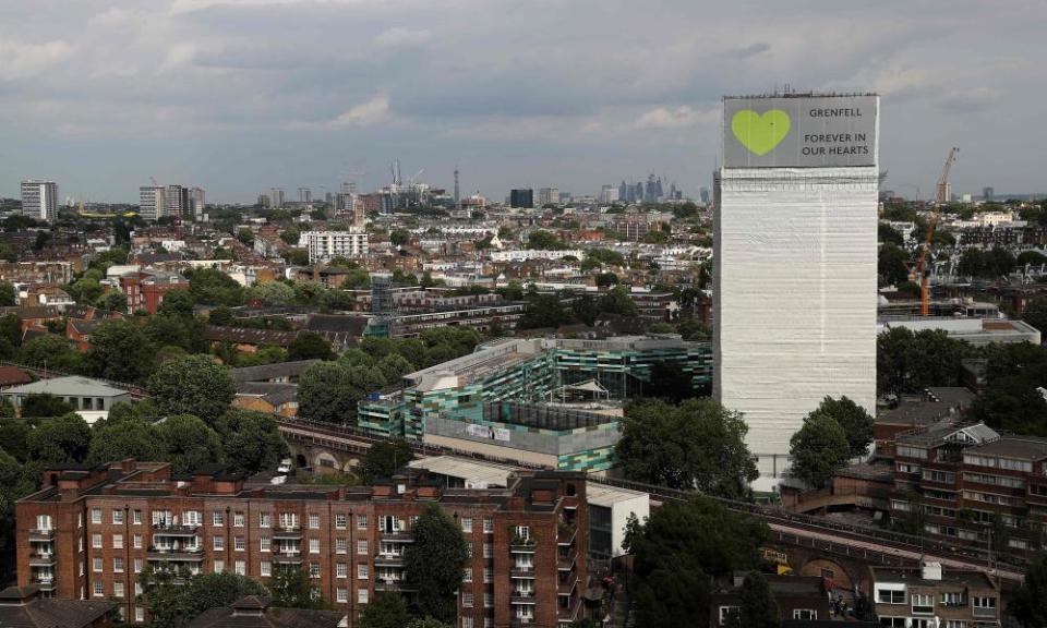 Grenfell Tower in west London, the scene of the disaster in which 72 people died.