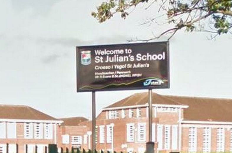 St Julian's School closed on Tuesday following the apparent gun threat. (Wales News)