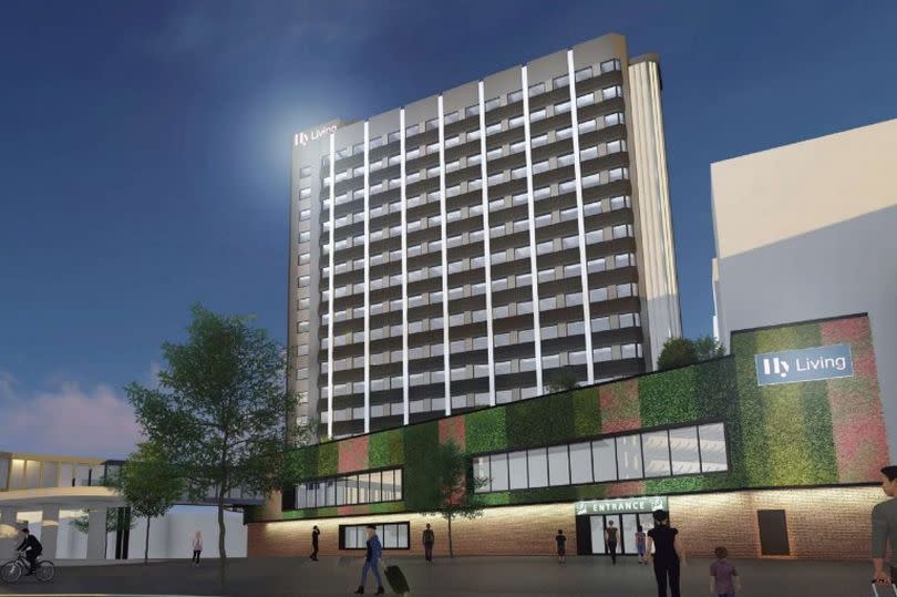 An artists impression of the new-look Guild Tower in Preston