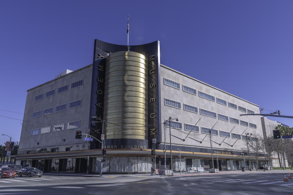 Los Angeles, CA, USA - January 26, 2022: Exterior of the Academy Museum of Motion Pictures in Los Angeles, CA.