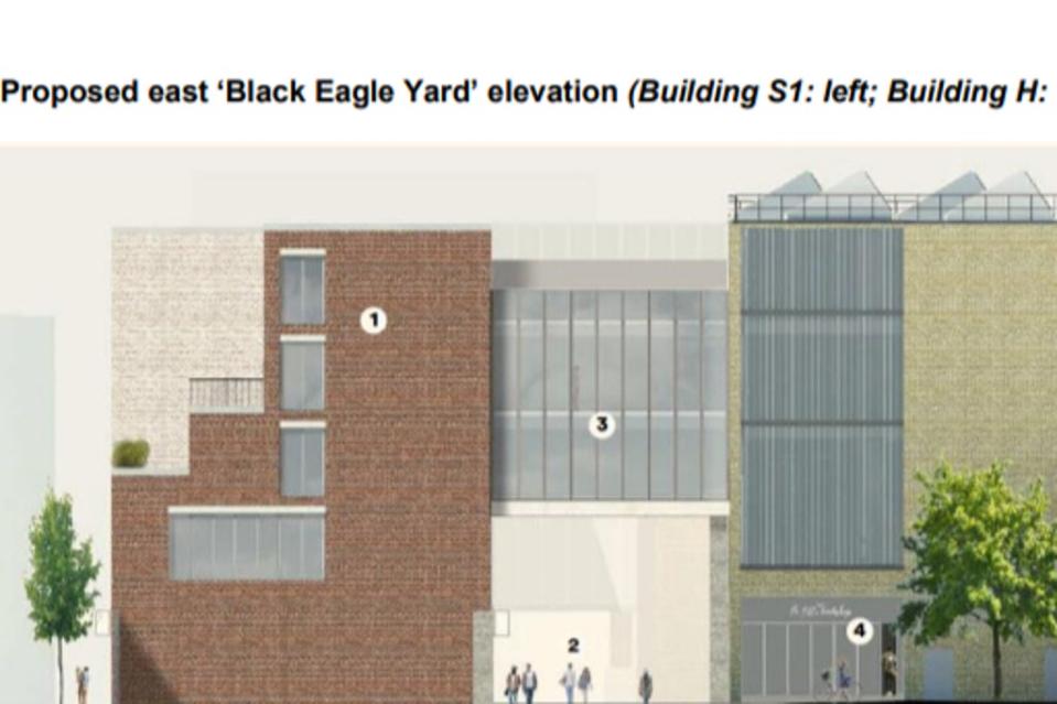 Proposed elevation at ‘Black Eagle Yard’ (Tower Hamlets Council)