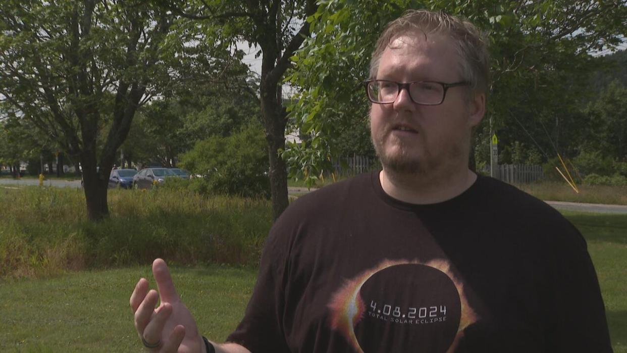 Stellar Astrophysicist Hilding Neilson says Gander is the place to be to watch the only total eclipse to hit Newfoundland and Labrador until the 2070s. Just don't look directly at it. (Troy Turner/CBC - image credit)