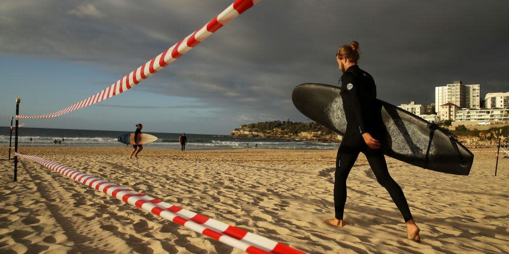 australia beach reopen coronavirus