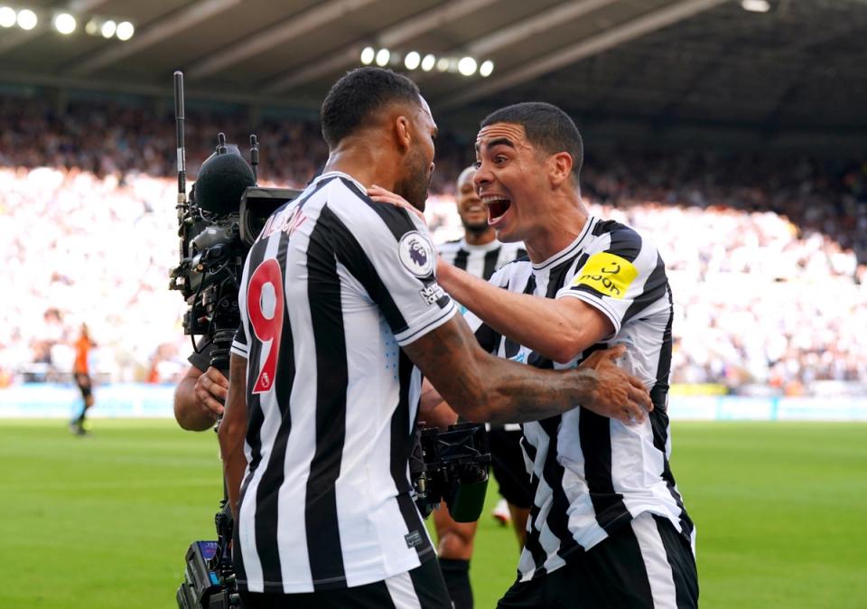 Callum Wilson and Miguel Almiron were both on the scoresheet for Newcastle (PA Wire)