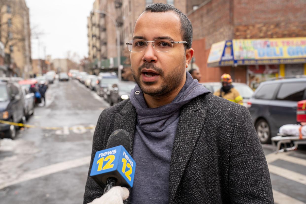 Bronx Councilman Oswald Feliz is pictured in the Bronx on Sunday, Jan. 9, 2022. 