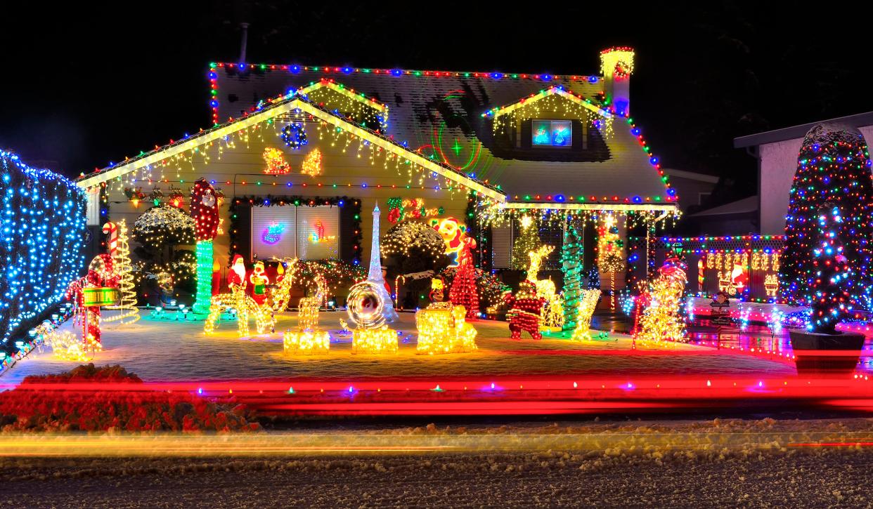 A beautiful display of Christmas lights is shown above in a file photo.