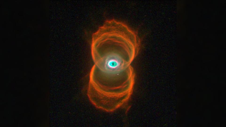 Image of the Hourglass Nebula.