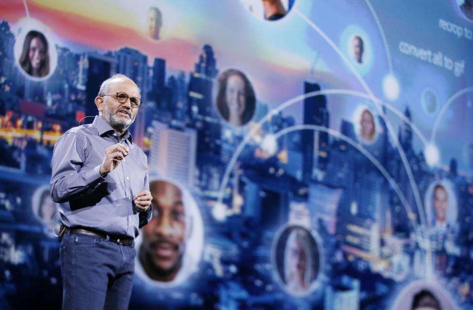 Adobe CEO Shantanu Narayen at Adobe MAX 2017 in October 2017 in Las Vegas. Source: Isaac Brekken/AP Images for Adobe