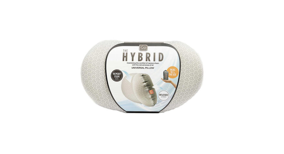 The Hybrid Universal memory foam travel pillow