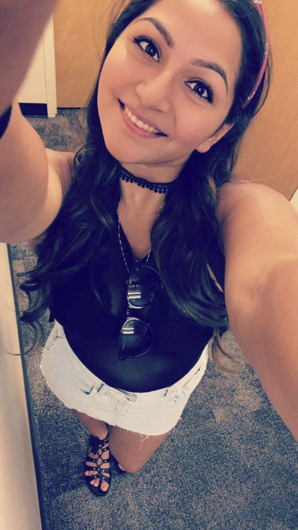 <p>This undated photo shows Angie Gomez, one of the people killed in Las Vegas after a gunman opened fire on Sunday, Oct. 1, 2017, at a country music festival. (Facebook via AP) </p>