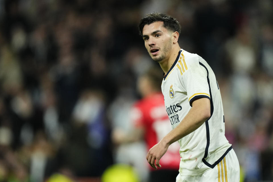 Brahim Diaz attacking midfield of Real Madrid and Spain during the LaLiga EA Sports match between Real Madrid CF and RCD Mallorca at Estadio Santiago Bernabeu on January 3, 2024 in Madrid, Spain. (Photo by Jose Breton/Pics Action/NurPhoto via Getty Images)