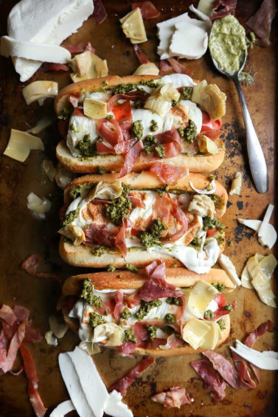 Easy | Main: Prosciutto Pesto Hot Dog