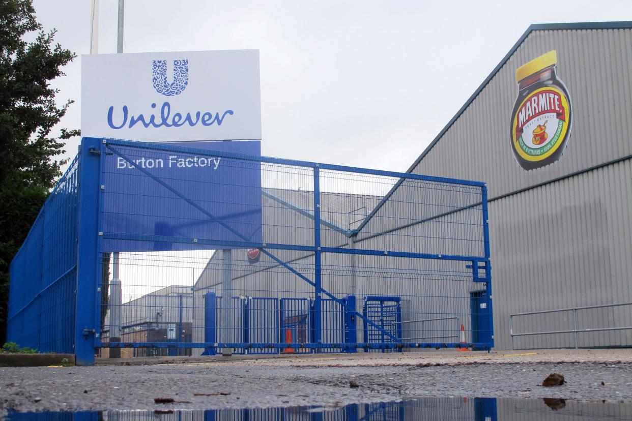 The Unilever Marmite factory in Burton on Trent (Matthew Cooper/PA) (PA Archive)