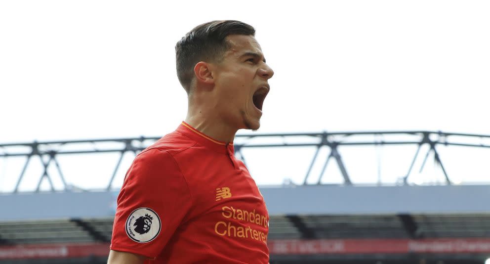 Philippe Coutinho has handed in a transfer request at Liverpool. (AP)