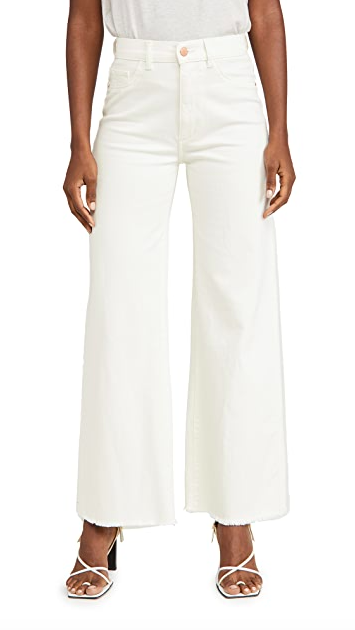 3) Hepburn High Rise Wide Leg Jeans