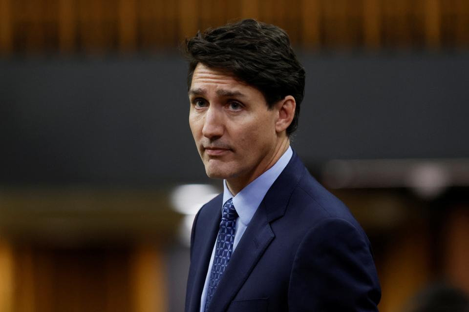 Canada's Prime Minister Justin Trudeau rises to speak during Question Period in the House of Commons on Parliament Hill in Ottawa, Ontario, Canada (REUTERS)