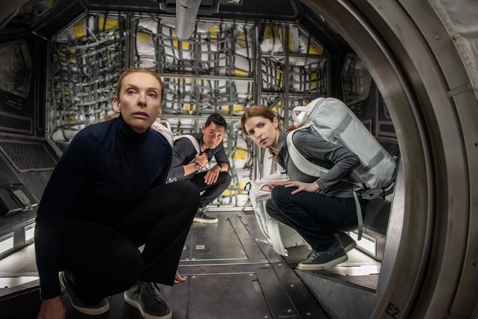 <p>This space epic, one of the best 2021 movies, stars Toni Collette, Anna Kendrick, Daniel Dae Kim, and Shamier Anderson. It centers on three astronauts in space whose lives are in jeopardy after they realize a fourth passenger is on board.</p> <p><a href="https://www.netflix.com/watch/81321986?source=35" rel="nofollow noopener" target="_blank" data-ylk="slk:Available to stream on Netflix;elm:context_link;itc:0;sec:content-canvas" class="link "><em>Available to stream on Netflix</em></a> </p>