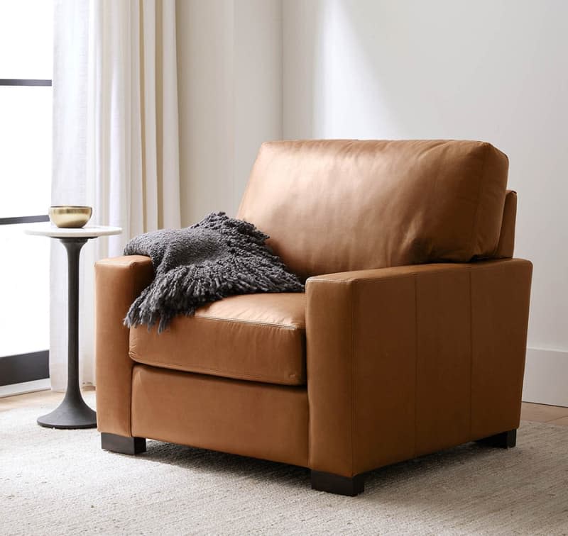 Turner Square Arm Leather Chair