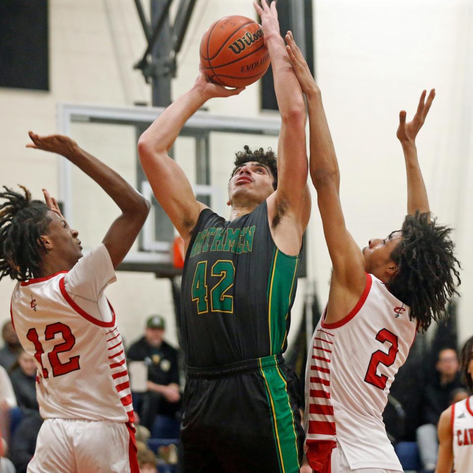 Alvendz Viera-Dones, of North Smithfield, made the free throws his team needed him to make in Friday's win over EWG.