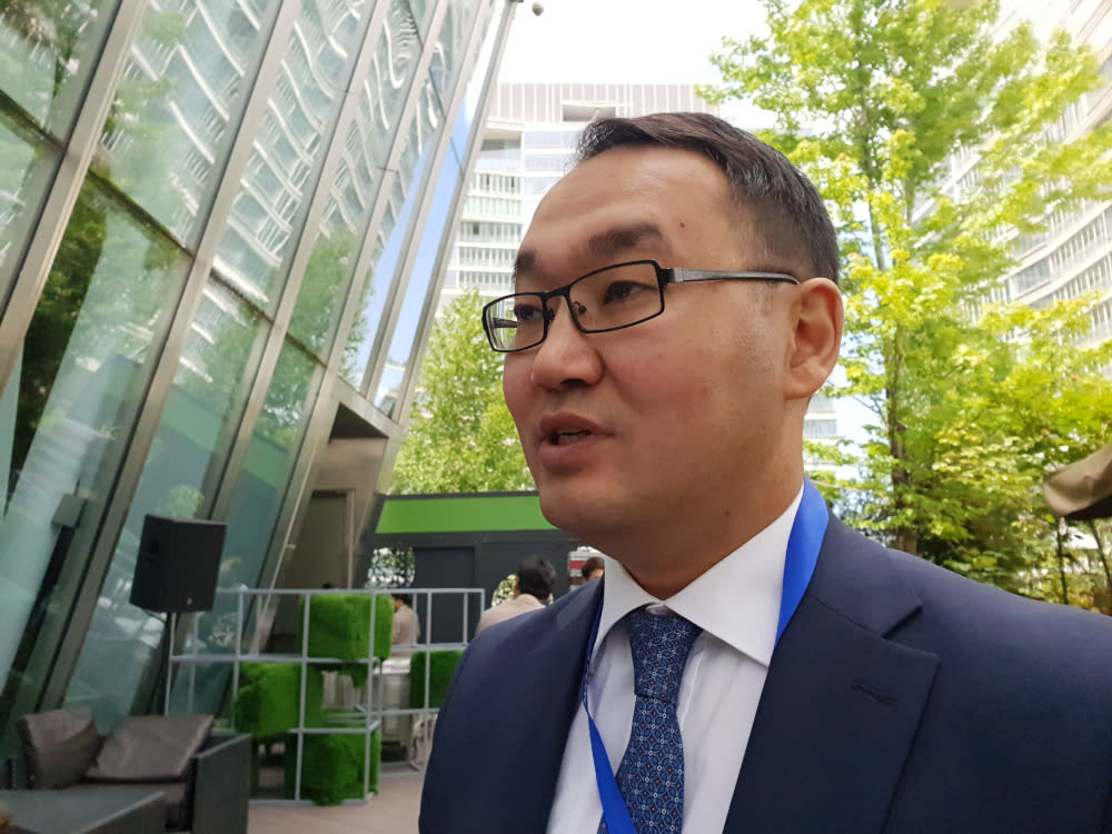 Kazakhstan Deputy Foreign Affairs Minister Yerzhan Ashikbayev says China’s One Belt One Road Initiative untaps huge potential in strengthening the bilateral relationship between Malaysia and Kazakhstan. — Picture by Ida Nadirah Ibrahim