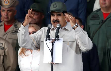 FILE PHOTO: Venezuela's President Nicolas Maduro speaks in Caracas