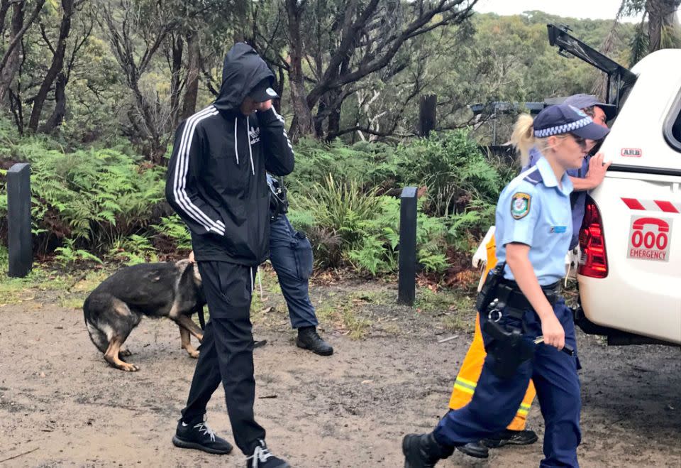 The boyfriend of the missing bushwalker is showing police where he last saw her on Wednesday afternoon. Source: 7 News