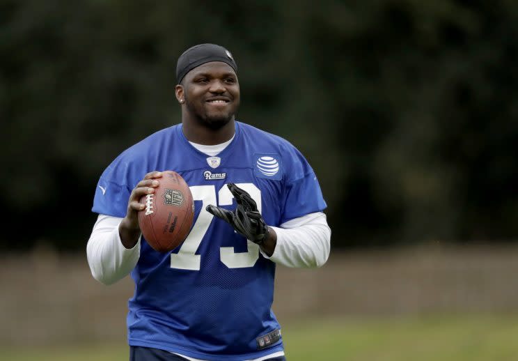 The Rams traded Greg Robinson, the second pick of the 2014 draft, to the Lions. (AP)