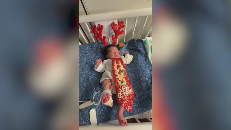 Twins Mason and Madison Sanchez were released from the neonatal ICU just in time for the holidays after an unforgettable birth story. (Sanchez Family)