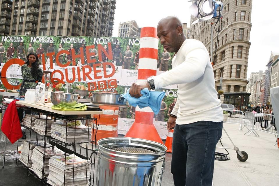 Cowan cooking at the 2012 No Kitchen Required cooking competition in NYC. WireImage