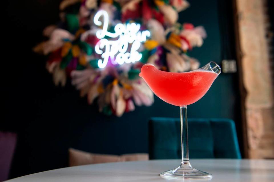 The Shake Ya Tail Feather, which is vodka, cranberry juice, grapefruit juice and salt, at the Hen House, which serves drinks and small bites, in Bay St. Louis on Wednesday, May 29, 2024.