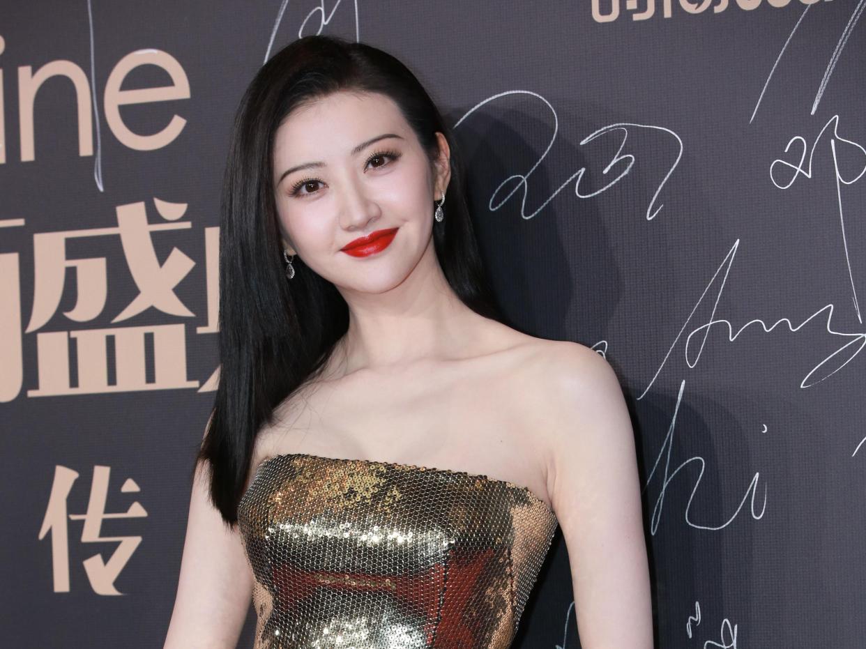 Actress Jing Tian arrives at the red carpet of 2019 COSMO Glam Night on December 3, 2019 in Shanghai, China. (