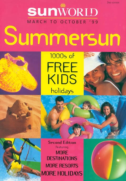 A brochure for Sunworld, bought by Thomas Cook in the 1990s - Credit: THOMAS COOK