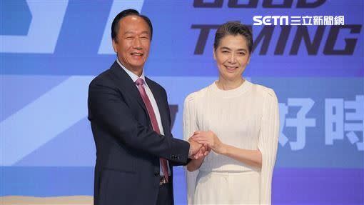 賴佩霞今（14）日無預警宣布轉戰政壇，擔任總統候選人郭台銘的副手。（圖／記者楊澍攝影）