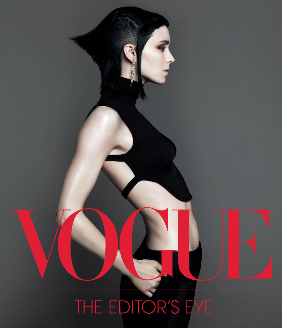 This book cover image released by Abrams Books shows "Vogue: The Editor's Eye." The book features interviews with eight of the magazine's stylists through time and includes celebrity portraits and behind-the-scenes candids by the fashion industry's top photographers, including Irving Penn, Mario Testino, Richard Avedon and Annie Leibovitz. (AP Photo/Abrams Books)