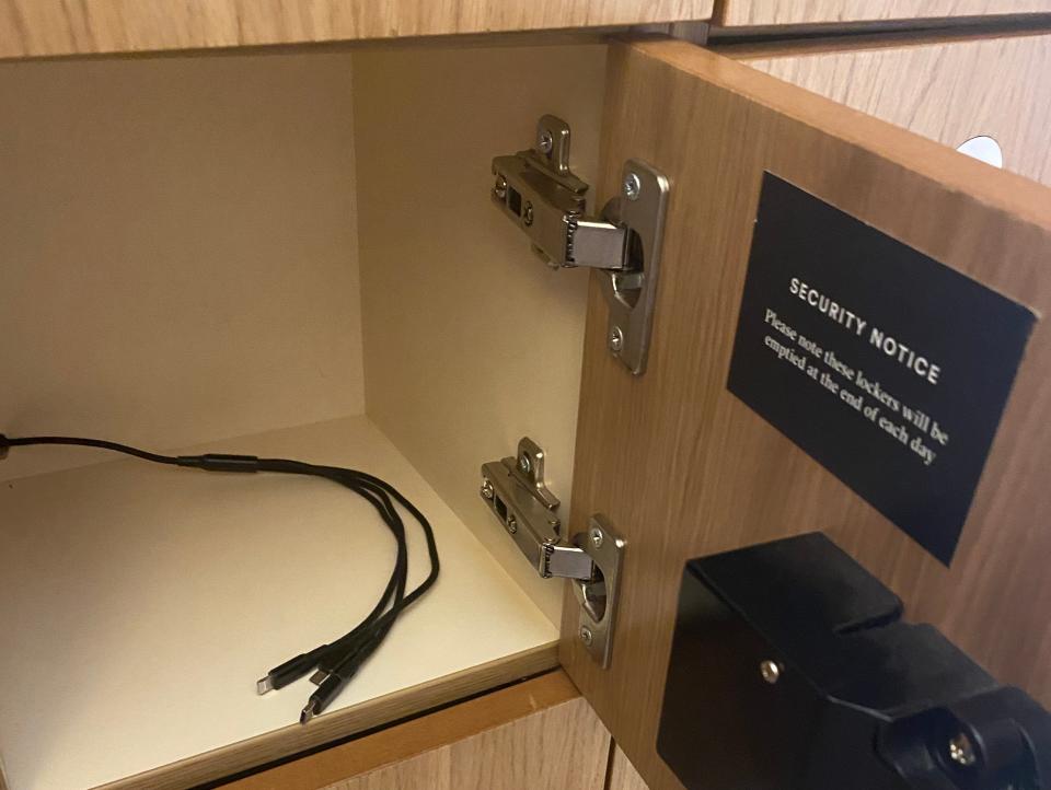 Lockers for valuables at Third Space