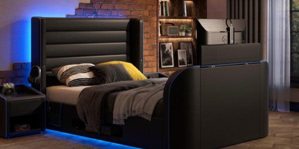 No es broma: crean una cama gamer con absolutamente todo lo que necesitas